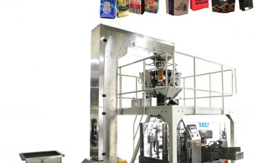 Automatic stand up pouch fill seal packaging machine with multihead scales for granules