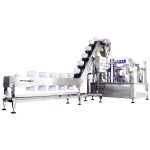Máquina empacadora de bolsas prefabricadas y con elevación automática de tazones