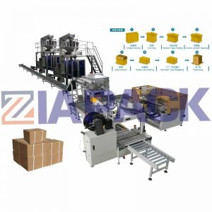 Línea de envasado automático de paletización y llenado de embalaje de bolsas