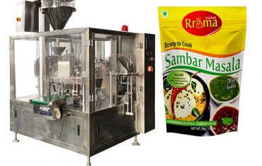 Doy bag automático con cremallera para máquina envasadora de chile en polvo