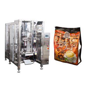 Máquina para empacar bolsas con sello cuádruple
