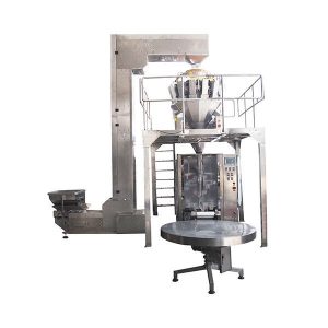 Máquina empacadora VFFS con pesador de cabezales múltiples