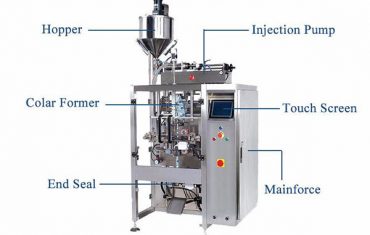 Máquina de sellado de llenado de forma vertical líquida con relleno de pistón