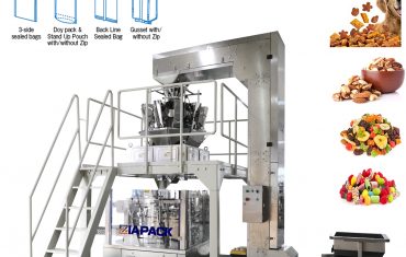 Empaquetadora automática de bolsas prefabricadas de dulces de nueces
