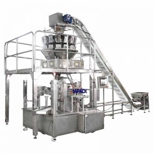 Automatic rotary doy bag with zipper packing sealing machine